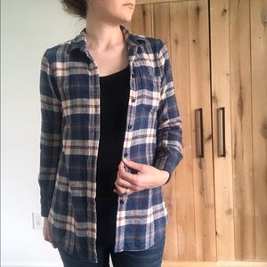 Madewell | Rivet & Thread Blue Plaid Japanese Flannel Shirt